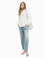 AllSaints White Elaia Embroidered Top - Image 2 of 5