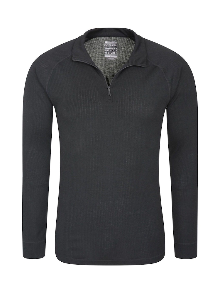 Mountain Warehouse Black Mens Talus Quarter Zip Thermal Top - Image 1 of 4
