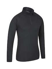 Mountain Warehouse Black Mens Talus Quarter Zip Thermal Top - Image 2 of 4