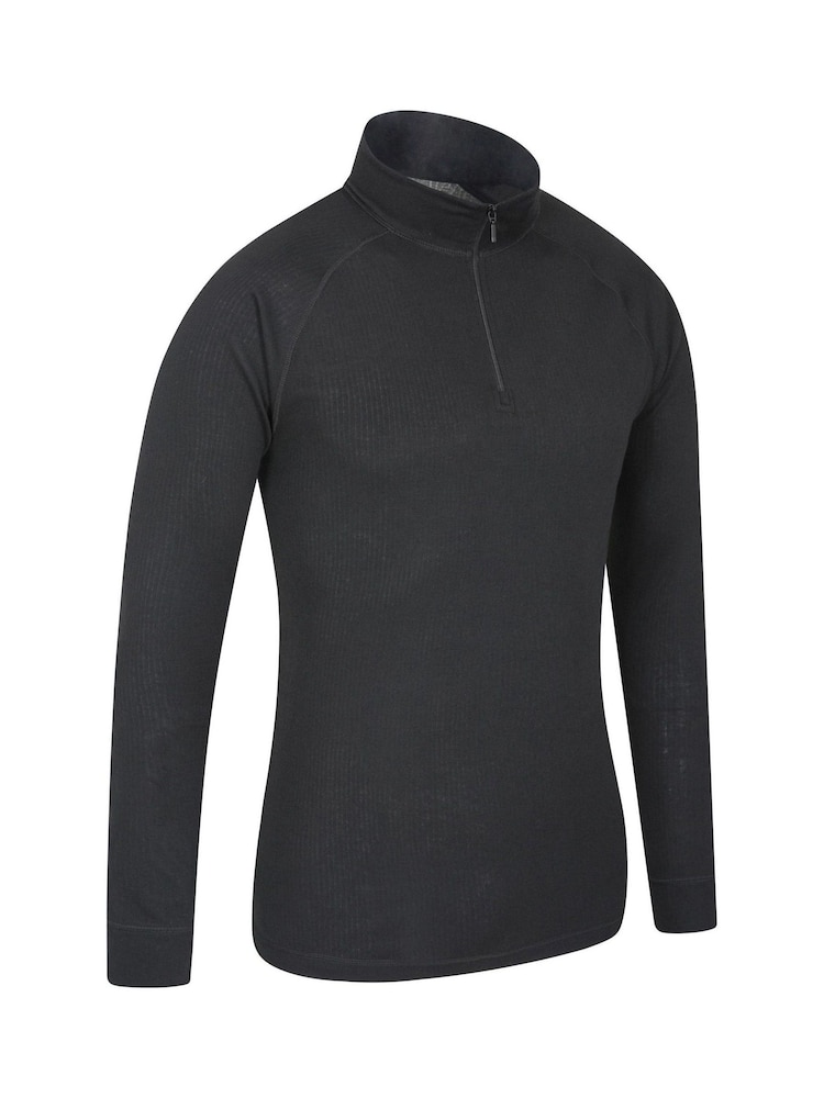 Mountain Warehouse Black Mens Talus Quarter Zip Thermal Top - Image 2 of 4