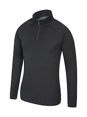 Mountain Warehouse Black Mens Talus Quarter Zip Thermal Top - Image 3 of 4