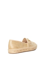 Dune London Natural Chrome Gellato Snaffle Trim Espadrilles - Image 3 of 5