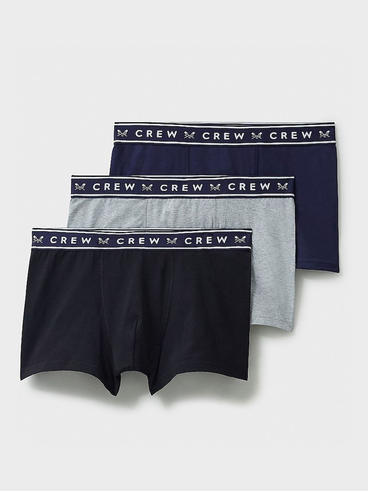 Crew Clothing Company Black Jersey Boxers 3 Pack - Image 1 of 2