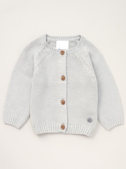 Rock-A-Bye Baby Boutique Cosy 100% Cotton Knit Cardigan - Image 1 of 3