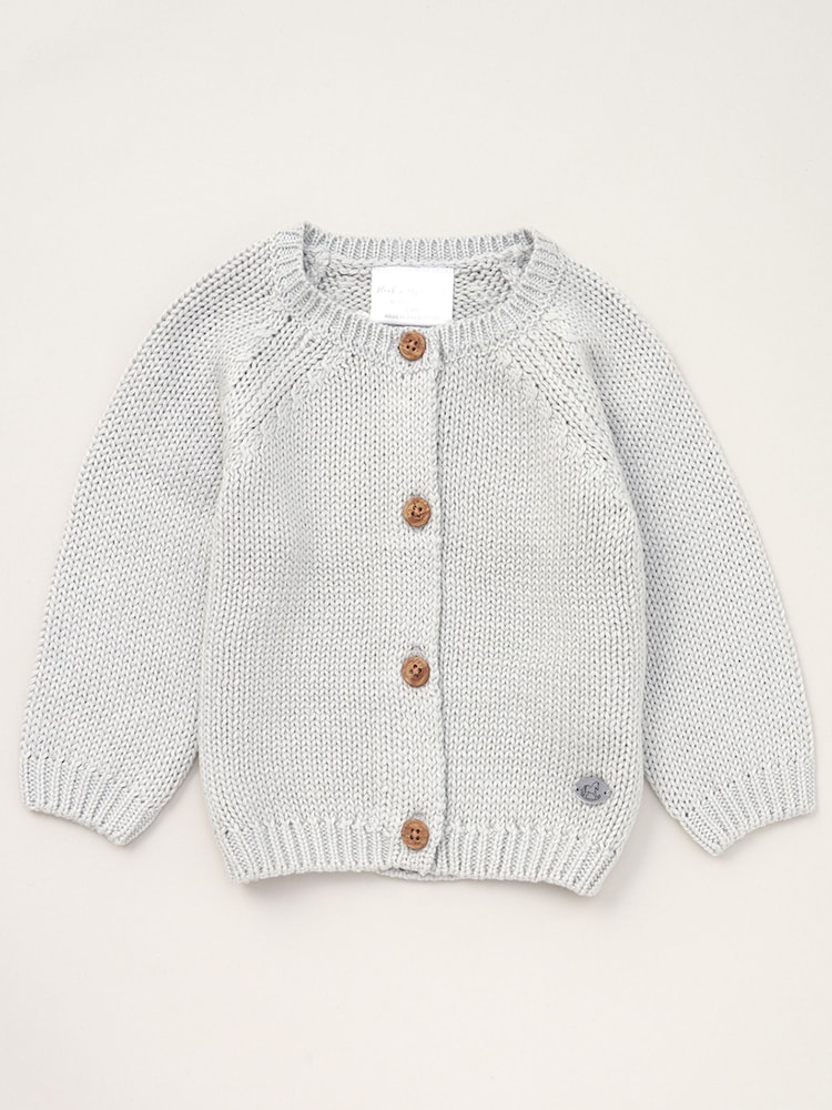 Rock-A-Bye Baby Boutique Cosy 100% Cotton Knit Cardigan - Image 1 of 3
