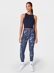 Sweaty Betty Navy Blue All Day Racerback Crop Tank - Image 3 of 6