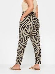 Yours Curve Black Double Pleated Harem Trousers - Image 3 of 5