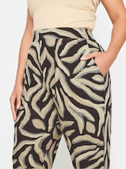 Yours Curve Black Double Pleated Harem Trousers - Image 4 of 5