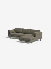 MADE.COM Cotton Weave Dark Olive Harlow Right Hand Facing Corner Sofa - Image 1 of 4