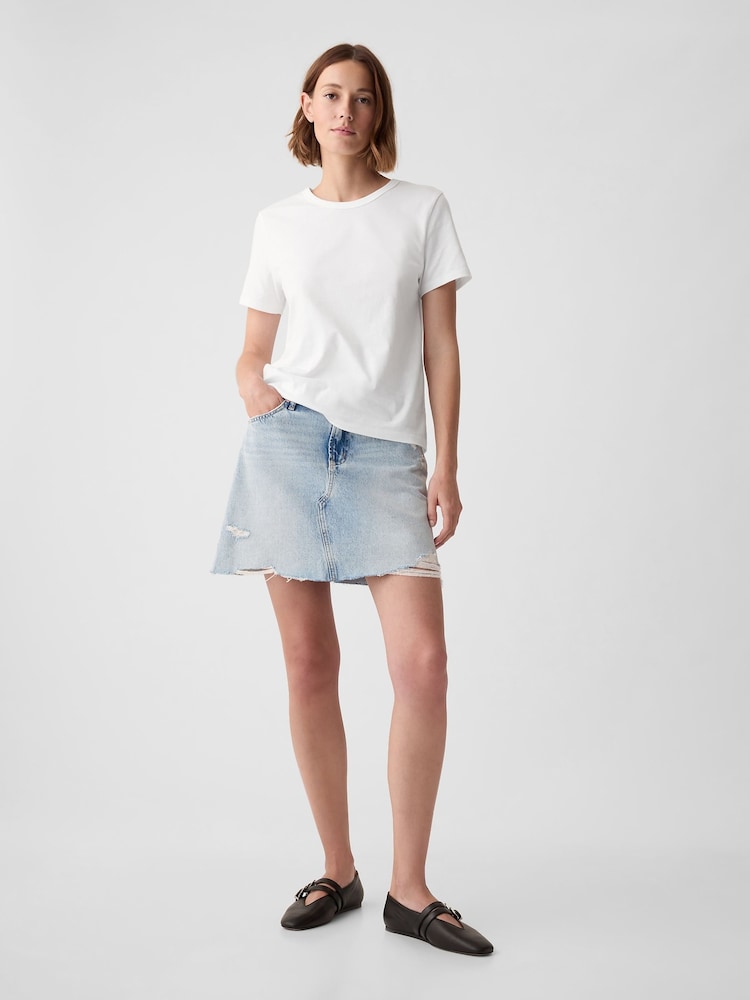Gap White Crew Neck Vintage Short Sleeve T-Shirt - Image 7 of 7 Gap White Crew Neck Vintage Short Sleeve T-Shirt - Image 7 of 7