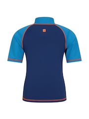 Mountain Warehouse Blue Short Sleeved Kids Rash Vest - Image 3 of 5