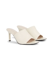 Calvin Klein Natural Leather Heel Mules - Image 1 of 5