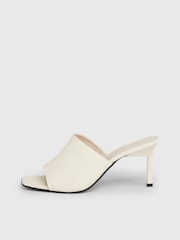 Calvin Klein Natural Leather Heel Mules - Image 2 of 5