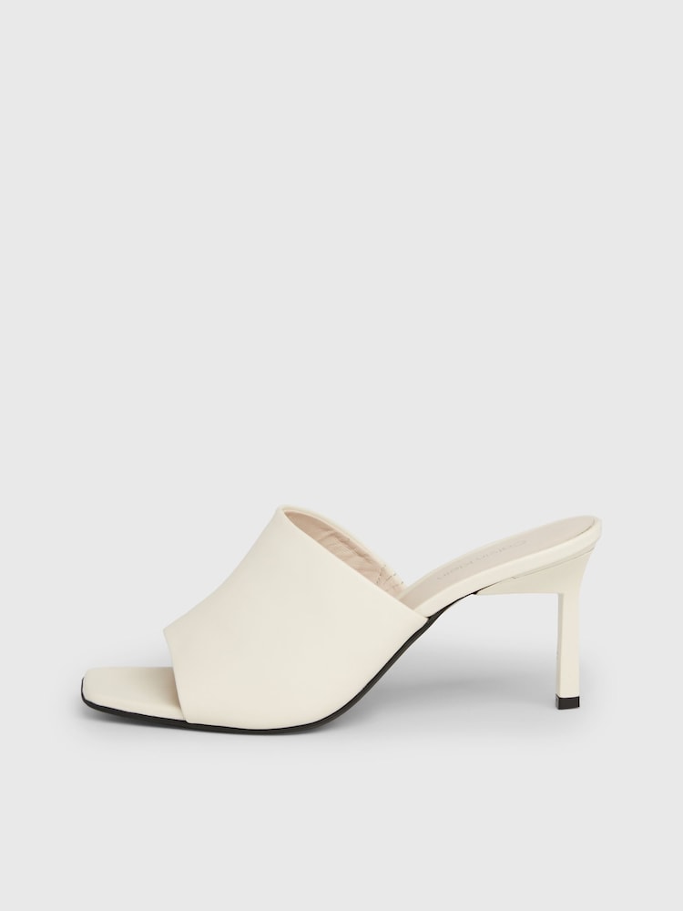 Calvin Klein Natural Leather Heel Mules - Image 2 of 5