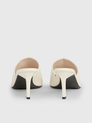 Calvin Klein Natural Leather Heel Mules - Image 3 of 5