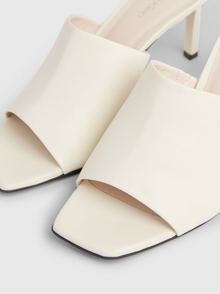 Calvin Klein Natural Leather Heel Mules - Image 5 of 5