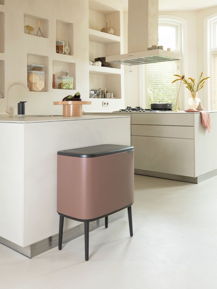 Brabantia Satin Taupe Bo Touch Bin 23L + 11L - Image 1 of 6