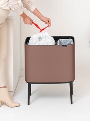Brabantia Satin Taupe Bo Touch Bin 23L + 11L - Image 3 of 6