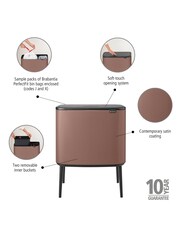 Brabantia Satin Taupe Bo Touch Bin 23L + 11L - Image 6 of 6