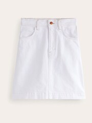 Boden Cream Nell Denim Mini Skirt - Image 5 of 5