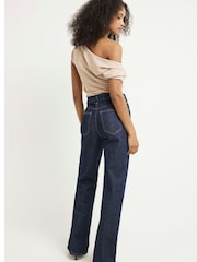 River Island Stone Bright Off Shoulder Drape Top - Image 2 of 4
