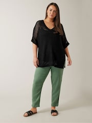 EVANS Curve Black Tape Yarn Jumper - Image 4 of 6