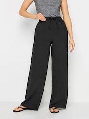 Long Tall Sally Black Crepe Cargo Wide leg Trousers - Image 2 of 5