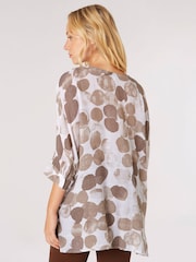 Apricot Paint Circles Print Top - Bild 4 von 4