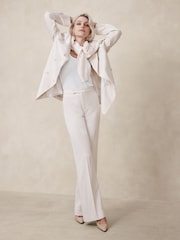 Banana Republic White Sheer Ribbed Vest Top - Image 3 of 4