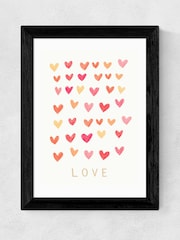 East End Prints Black Love Heart Framed Art Print - Image 1 of 3
