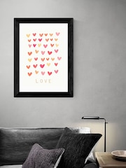East End Prints Black Love Heart Framed Art Print - Image 2 of 3