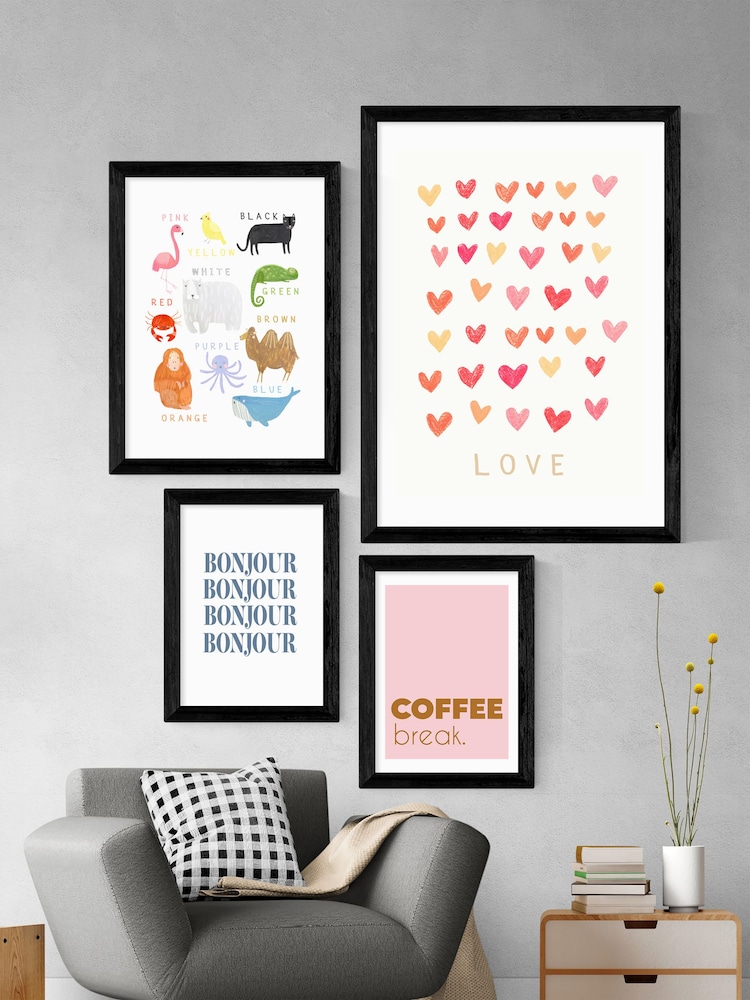 East End Prints Black Love Heart Framed Art Print - Image 3 of 3