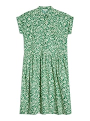 Albaray Green Brushstroke Floral Shirt Dress - Image 4 of 4