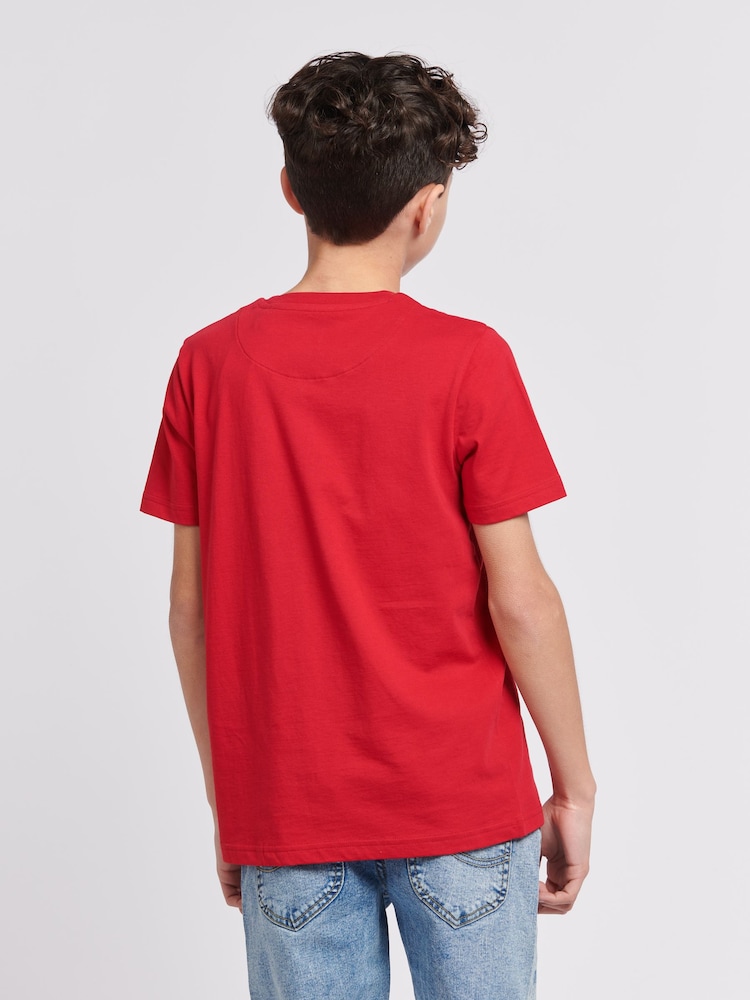 Lee Red Wobbly Graphic Print T-Shirt - Image 2 of 5 Lee Red Wobbly Graphic Print T-Shirt - Image 2 of 5