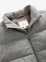 Grey Signature Wool Blend Donegal Puffer Gilet - Image 10 of 13