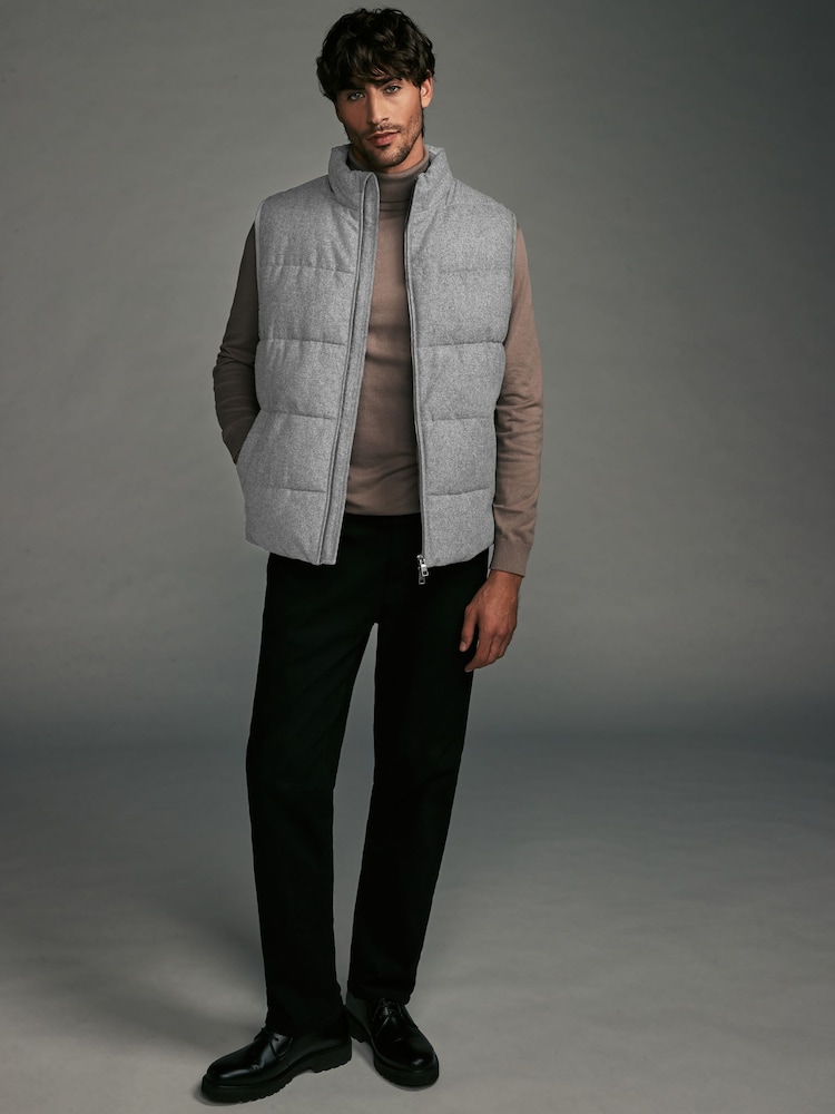 Grey Signature Wool Blend Donegal Puffer Gilet - Image 2 of 13