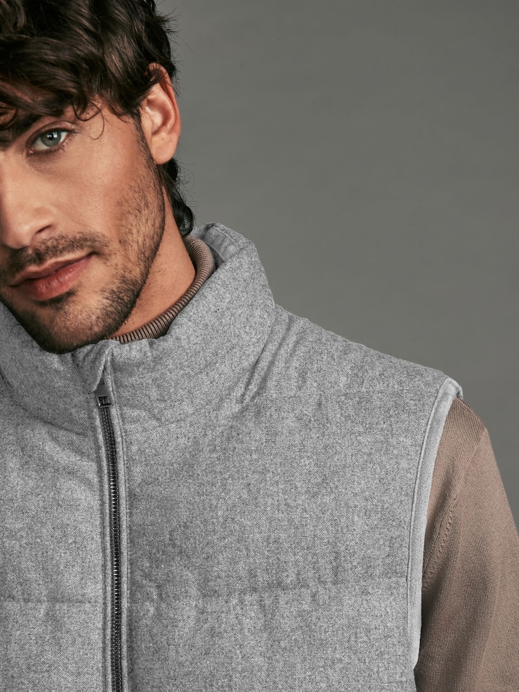 Gris - Signature Laine Blend Gilet polaire Donegal - Image 5 of 13