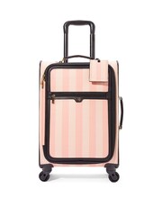 Victoria's Secret Iconic Stripe Pink Getaway Carry On Suitcase - Image 1 of 3