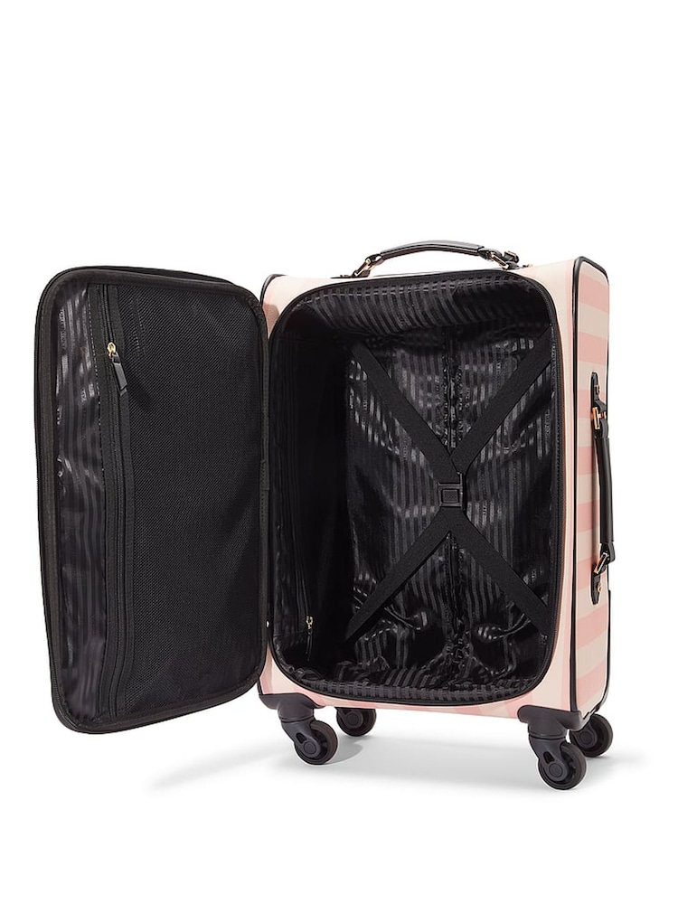Buy Victoria's Secret Iconic Stripe Pink Getaway Carry On Suitcase