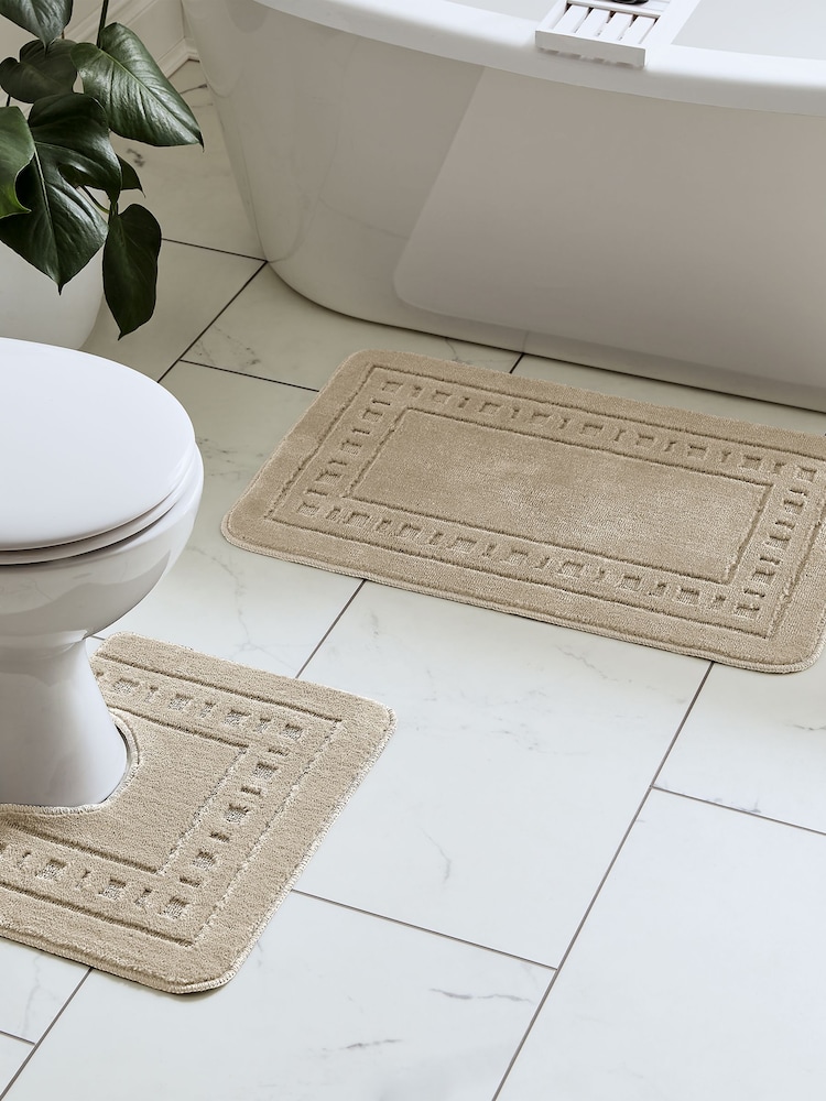 Catherine Lansfield Set of 2 Natural Armoni Bath Set - Image 1 of 3