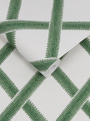 Graham & Brown Green Greenskeeper Geo Wallpaper Sample - Image 4 of 6