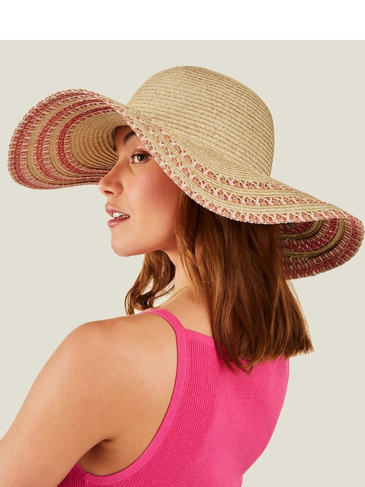Accessorize Natural Braided Edge Floppy Hat - Image 3 of 3 Accessorize Natural Braided Edge Floppy Hat - Image 3 of 3