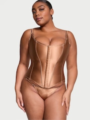 Victoria's Secret Toffee Nude Archive Satin Corset and Knicker Set - Image 1 of 3