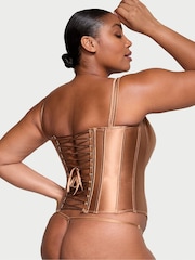 Victoria's Secret Toffee Nude Archive Satin Corset and Knicker Set - Image 2 of 3