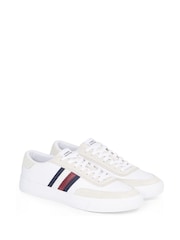 Tommy Hilfiger White Cupset Leather Trainers - Image 1 of 2