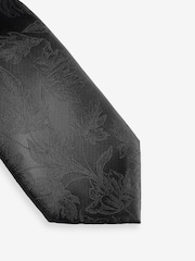 Black Slim Tie And Pocket Square Set - Image 5 of 5