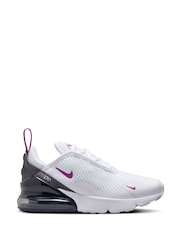 Nike White/Black Air Max 270 Junior Trainers - Image 1 of 8