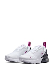 Nike White/Black Air Max 270 Junior Trainers - Image 4 of 8