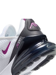 Nike White/Black Air Max 270 Junior Trainers - Image 7 of 8