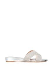 Carvela Chrome Gala Mule Jewel Sandals - Image 3 of 4